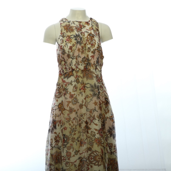One Fine Day Womens Maxi Dress 12 Floral Sheer - Picture 1 of 7